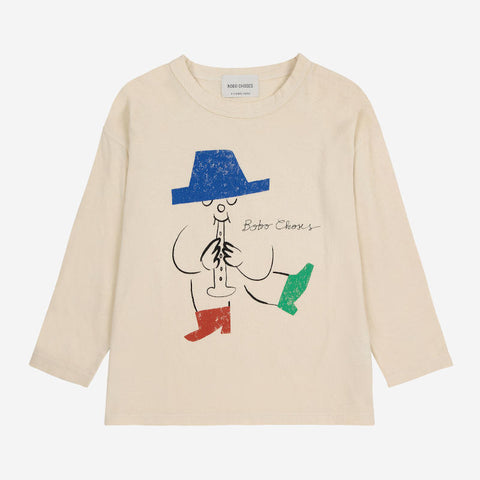 BOBO CHOSES（ボボショーズ）2024AW Magic Flute Player T-shirt キッズ長袖Tシャツ