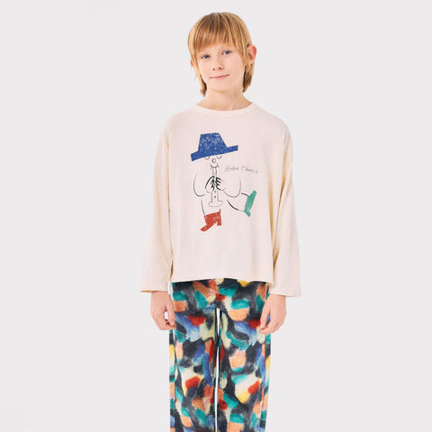 BOBO CHOSES 2024AW Magic Flute Player T-shirt Kids' long-sleeved T-shirt