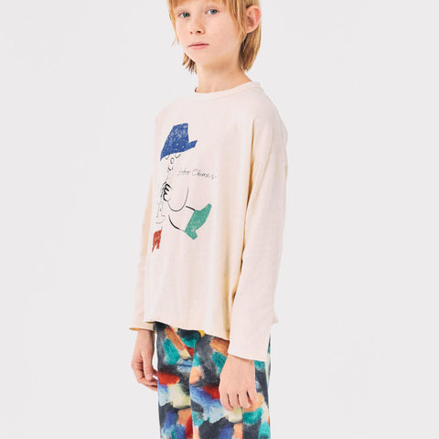 BOBO CHOSES 2024AW Magic Flute Player T-shirt Kids' long-sleeved T-shirt