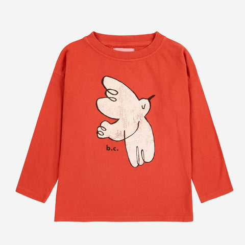 BOBO CHOSES 2024AW Freedom Bird T-shirt Kids' long-sleeved T-shirt