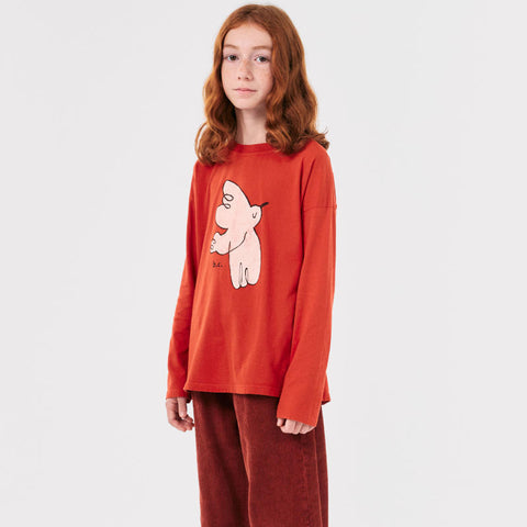 BOBO CHOSES 2024AW Freedom Bird T-shirt Kids' long-sleeved T-shirt