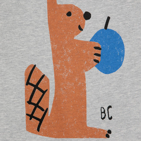 BOBO CHOSES（ボボショーズ）2024AW Hungry Squirrel T-shirt キッズ長袖Tシャツ