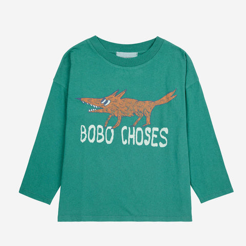 BOBO CHOSES（ボボショーズ）2024AW The Clever Fox T-shirt キッズ長袖Tシャツ