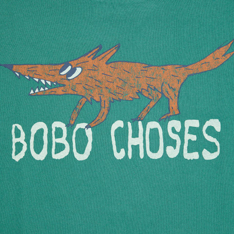 BOBO CHOSES 2024AW The Clever Fox T-shirt Kids' long-sleeved T-shirt