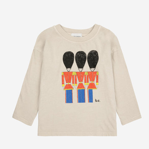 [drop2] BOBO CHOSES 2024AW Little Tin Soldiers T-shirt Kids' long-sleeved T-shirt