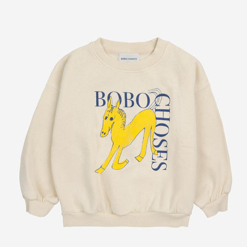 BOBO CHOSES（ボボショーズ）2024AW Wonder Horse sweatshirt キッズスウェットシャツ