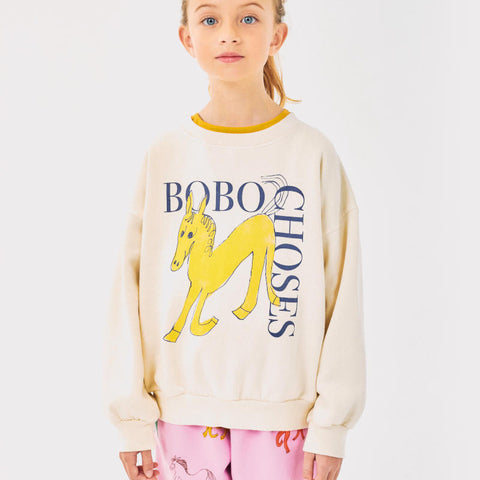 BOBO CHOSES（ボボショーズ）2024AW Wonder Horse sweatshirt キッズスウェットシャツ