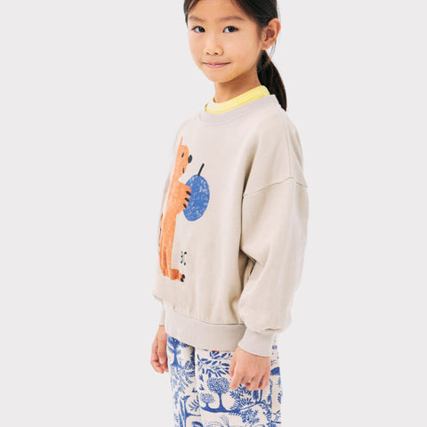 [drop2] BOBO CHOSES 2024AW Hungry Squirrel sweatshirt Kids sweatshirt