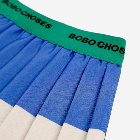 BOBO CHOSES 2024AW Color Block pleated woven skirt