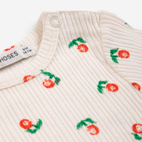 【drop2】BOBOCHOSES（ボボショーズ）2026AW Stamp Bloom all over body 長袖ボディ、ロンパース.