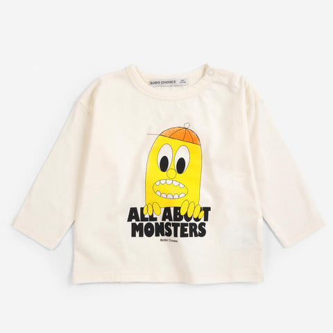 【drop1】BOBOCHOSES（ボボショーズ）2026AW Bigtooth Lemon T-shirt ベビー長袖Tシャツ