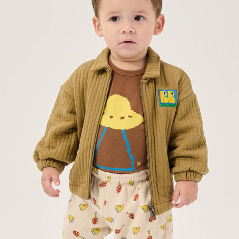 【drop1】BOBOCHOSES（ボボショーズ）2026AW Booo Bo Choses Tag quilted zipped sweatshirt ベビージップアップジャケット