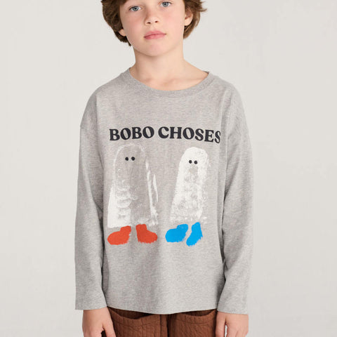【drop1】BOBOCHOSES（ボボショーズ）2026AW Booty Ghosts T-shirt キッズ長袖Tシャツ.