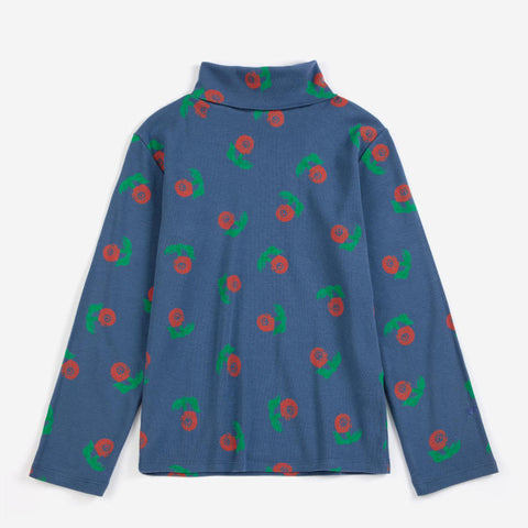 【drop2】BOBOCHOSES（ボボショーズ）2026AW Stamp Bloom all over turtle neck T-shirt キッズ長袖タートルネックTシャツ