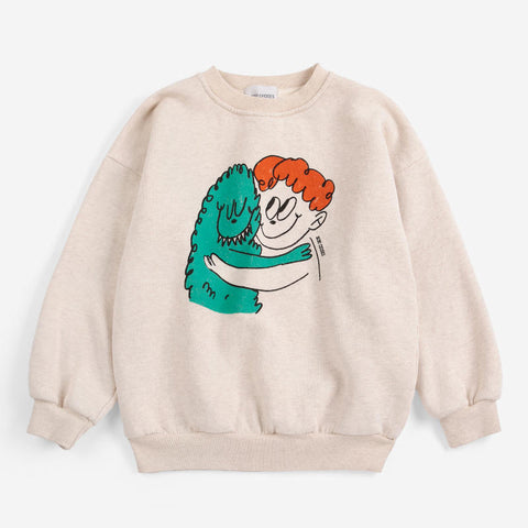 【drop1】BOBOCHOSES（ボボショーズ）2026AW Hug Hairy Monster sweatshirt キッズスウェットシャツ.