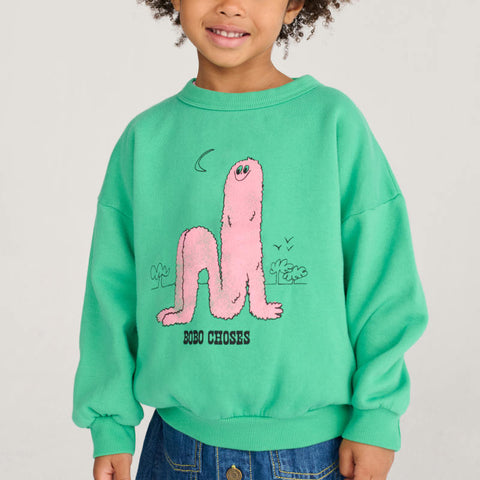 【drop1】BOBOCHOSES（ボボショーズ）2026AW Long Puff sweatshirt キッズスウェットシャツ.
