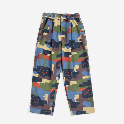 【drop2】BOBOCHOSES（ボボショーズ）2026AW Paint Forest all over corduroy pants キッズコーデュロイパンツ