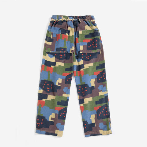 【drop2】BOBOCHOSES（ボボショーズ）2026AW Paint Forest all over corduroy pants キッズコーデュロイパンツ