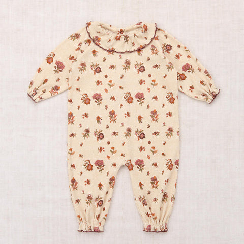 【D1】Misha&Puff（ミーシャアンドパフ）2026aw Baby Pierrot Onesie - String/Antique Rose - 長袖ロンパース.
