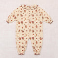 【D1】Misha&Puff（ミーシャアンドパフ）2026aw Baby Pierrot Onesie - String/Antique Rose - 長袖ロンパース.