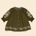 Apolina（アポリナ）2026AW BABY CARINA EMBROIDERED SMOCK - FOREST - ベビードレス、ワンピース.