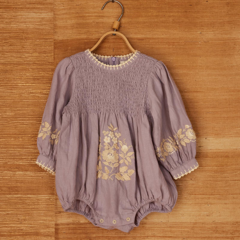 apolina ロンパース 18-24m Apolina（アポリナ）2026AW BABY NOEMIE ROMPER - DUSKY LAVENDER
