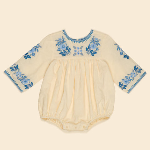 Apolina（アポリナ）2026AW BABY STEVIE LS ROMPER - CREAM - ベビーロンパース.
