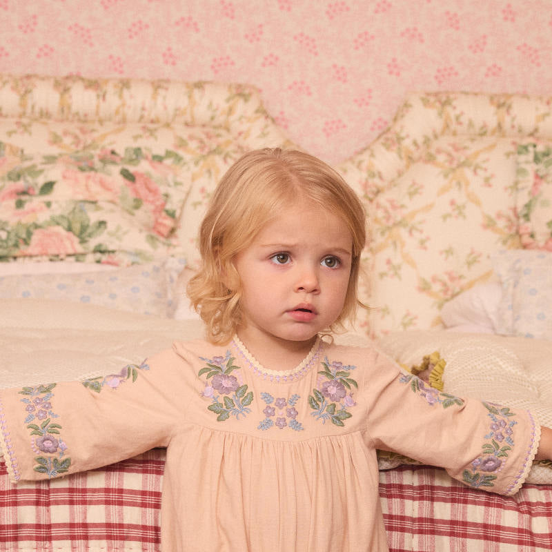 【新品】apolina stevieロンパース 18-24 Apolina（アポリナ）2026AW BABY STEVIE LS ROMPER - DRIED ROSE