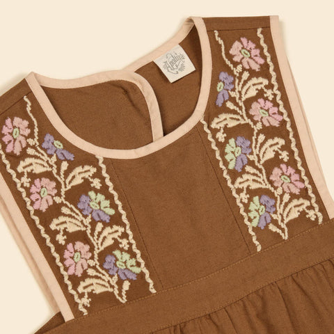 Apolina（アポリナ）2026AW BIBI OVERALL - CHOCOLATE -　キッズオーバーオール