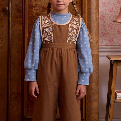 Apolina（アポリナ）2026AW BIBI OVERALL - CHOCOLATE -　キッズオーバーオール