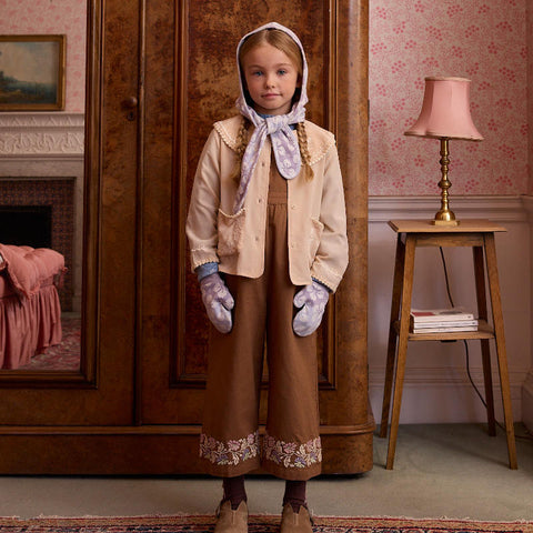 Apolina（アポリナ）2026AW BIBI OVERALL - CHOCOLATE -　キッズオーバーオール