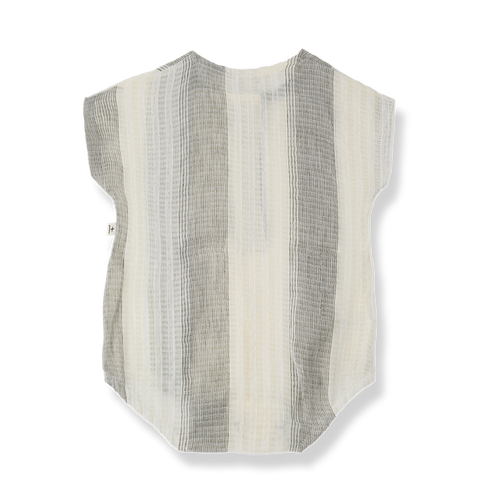 1 + in the family（ワンモア イン ザ ファミリー） 2026SS BORDILS -grey- romper ロンパース