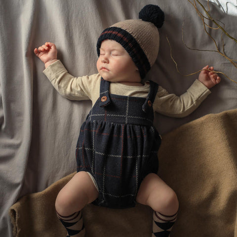 1 + in the family（ワンモア イン ザ ファミリー） 2025AW BORIS -dark blue- romper ロンパース