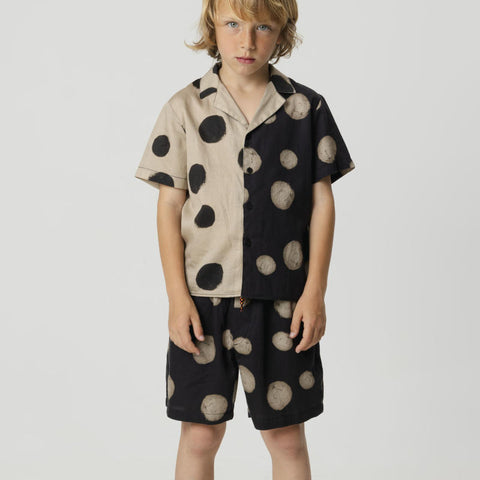 WOLF&RITA（ウルフアンドリタ） 2026SS BRUNO SHIRT -polka mocha- プリント半袖シャツ