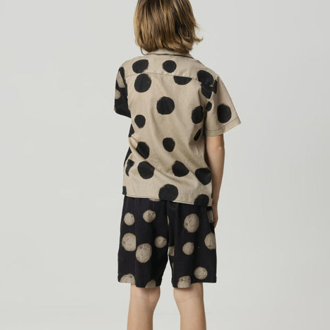 WOLF&RITA（ウルフアンドリタ） 2026SS BRUNO SHIRT -polka mocha- プリント半袖シャツ