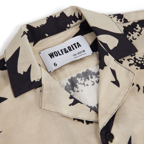 【2/2まで送料無料】WOLF&RITA（ウルフアンドリタ） 2025SS BRUNO BOTANICAL BLACK Shirt 半袖シャツ