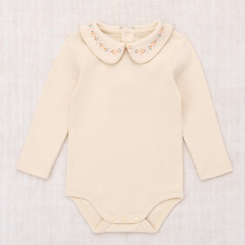 【D2】Misha&Puff（ミーシャアンドパフ）2026aw Baby Millefleurs Petit Collar Onesie - String - 長袖ロンパース.