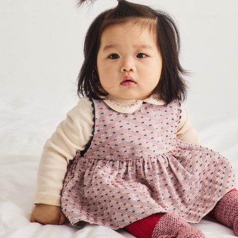 【D2】Misha&Puff（ミーシャアンドパフ）2026aw Baby Millefleurs Petit Collar Onesie - String - 長袖ロンパース.
