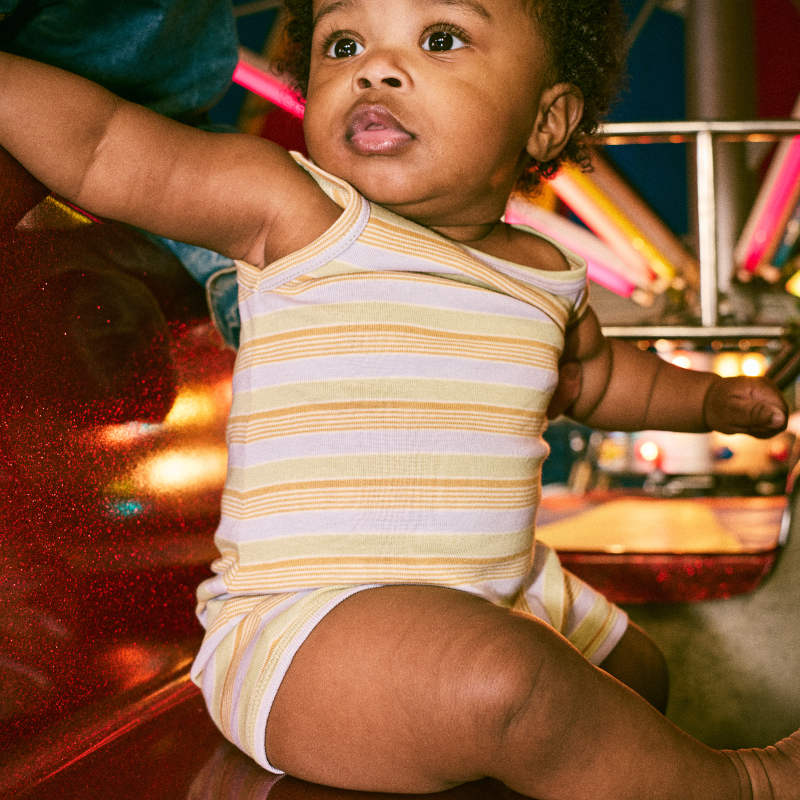 D1】Misha&Puff（ミーシャアンドパフ）2026ss BABY TANK ROMPER - MIST