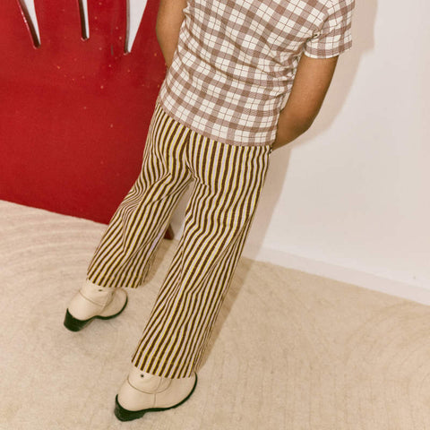 【D1】Misha&Puff（ミーシャアンドパフ）2026SS BEACH PANT -COLA PAINTERLY STRIPE- ビーチパンツ