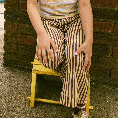 【D1】Misha&Puff（ミーシャアンドパフ）2026SS BEACH PANT -COLA PAINTERLY STRIPE- ビーチパンツ