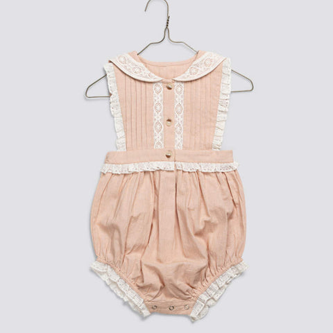 【drop2】Little Cotton Clothes（リトルコットンクローズ）2026SS Beatrix Romper in Powder ロンパース