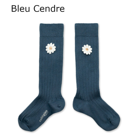 [Back in stock] collegien Dalia Jacquard Flower Knee-high Socks [2650]