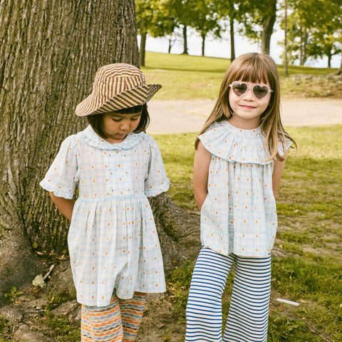 【D1】Misha&Puff（ミーシャアンドパフ）2026SS  BUCKET HAT - COLA PAINTERLY STRIPE - バケットハット、キッズ帽