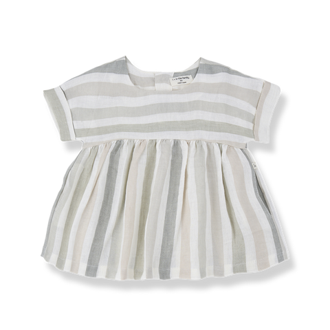 1 + in the family（ワンモア イン ザ ファミリー） 2026SS  CALELLA -beige- ストライプ柄チュニックワンピース