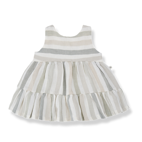 1 + in the family（ワンモア イン ザ ファミリー） 2026SS  CALONGE -beige- ノースリーブストライプ柄ワンピース