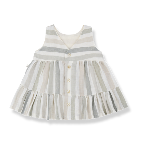 1 + in the family（ワンモア イン ザ ファミリー） 2026SS  CALONGE -beige- ノースリーブストライプ柄ワンピース