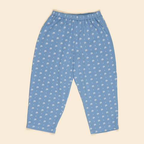 Apolina（アポリナ）2026AW CARA CURVE JERSEY TROUSER - MOUNTAIN CALICO BLUE -　キッズパンツ