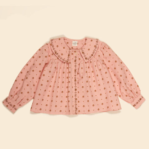 Apolina（アポリナ）2025AW  Carlotta Blouse - Meadow Calico Ribbon -　キッズブラウス