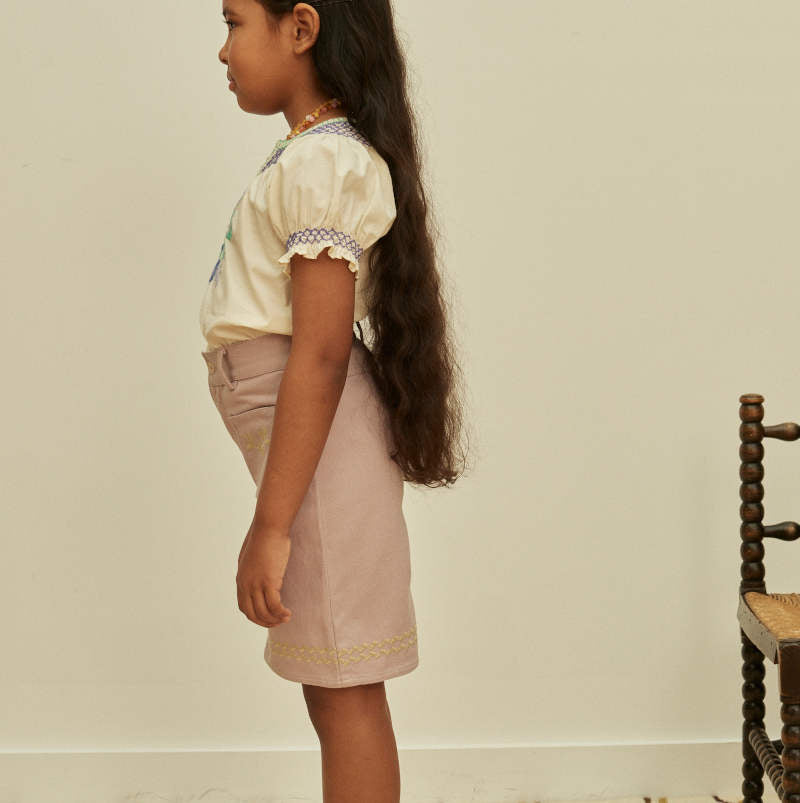 Apolina（アポリナ）2026SS CASEY LONG SHORT - lilac - 5分丈デニム
